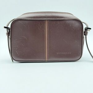 SOLD‼️BURBERRY LEATHER BROWN CROSSBODY
